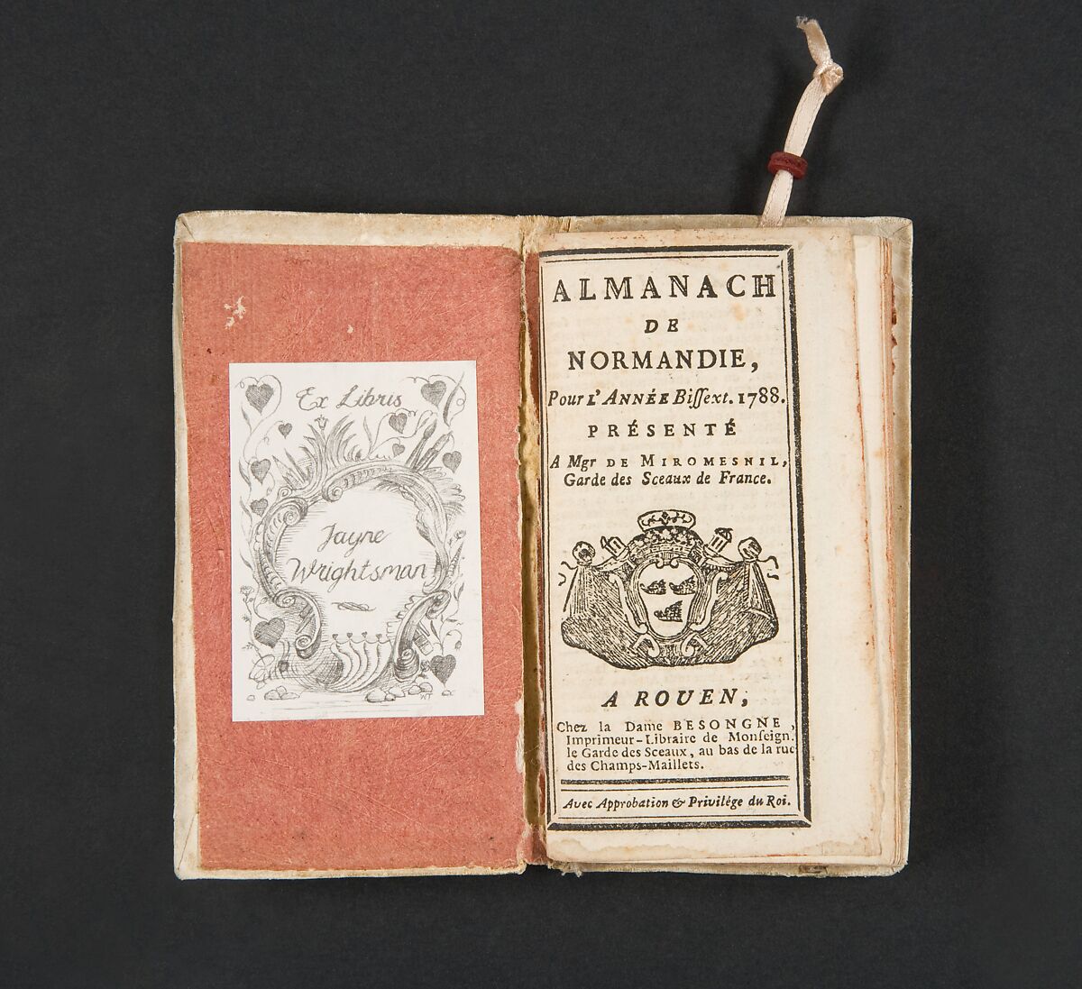 Almanach de Normandie pour l'année bissext. 1788, Chez La Veuve Besongne &amp; Fils
