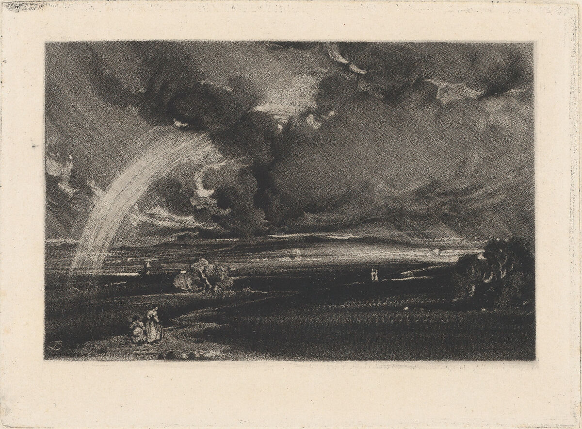 Departing Storm, David Lucas (British, Geddington Chase, Northamptonshire 1802–1881 London), Mezzotint; proof before published state 