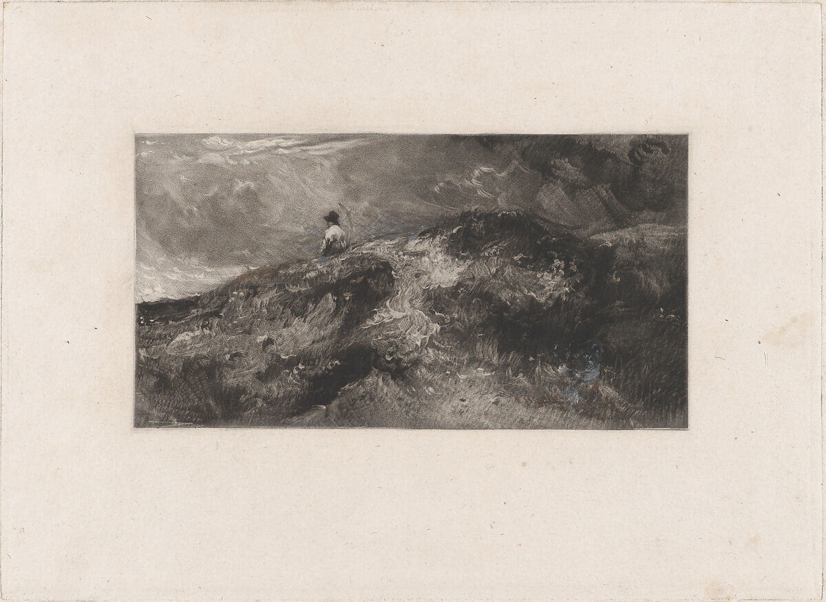 Hampstead Heath, David Lucas (British, Geddington Chase, Northamptonshire 1802–1881 London), Mezzotint, touched with ink and white chalk; proof before published state 