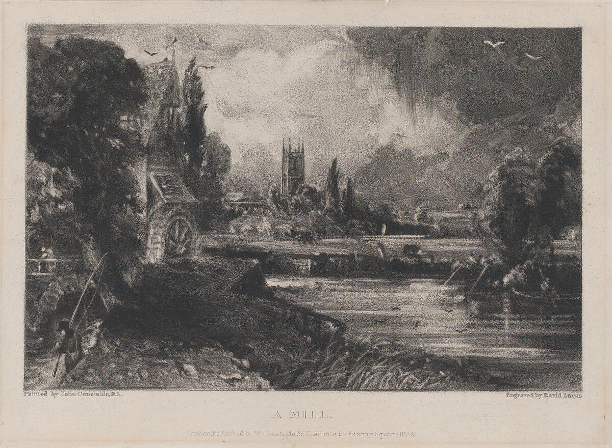 A Mill, David Lucas (British, Geddington Chase, Northamptonshire 1802–1881 London), Mezzotint; fourth state of five 