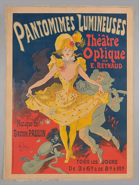 Musée Grévin, Pantomimes Lumineuses, Théâtre optique de E. Reynaud, musique de Gaston Paulin, Jules Chéret (French, Paris 1836–1932 Nice), Lithograph 