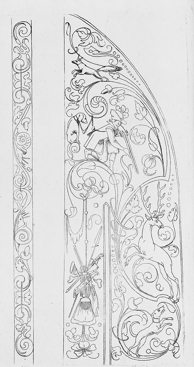 New Modelbüch (Page 6v), Andreas Bretschneider (German, Dresden ca. 1578–ca. 1640 Leipzig), Etching (counterproof)