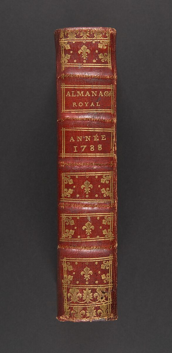 Almanach royal, année bissextile M.DCC.LXXXVIII, présenté a sa Majeste pour la premiere fois en 1699, Laurent Charles d' Houry (French, 1717?–1786)