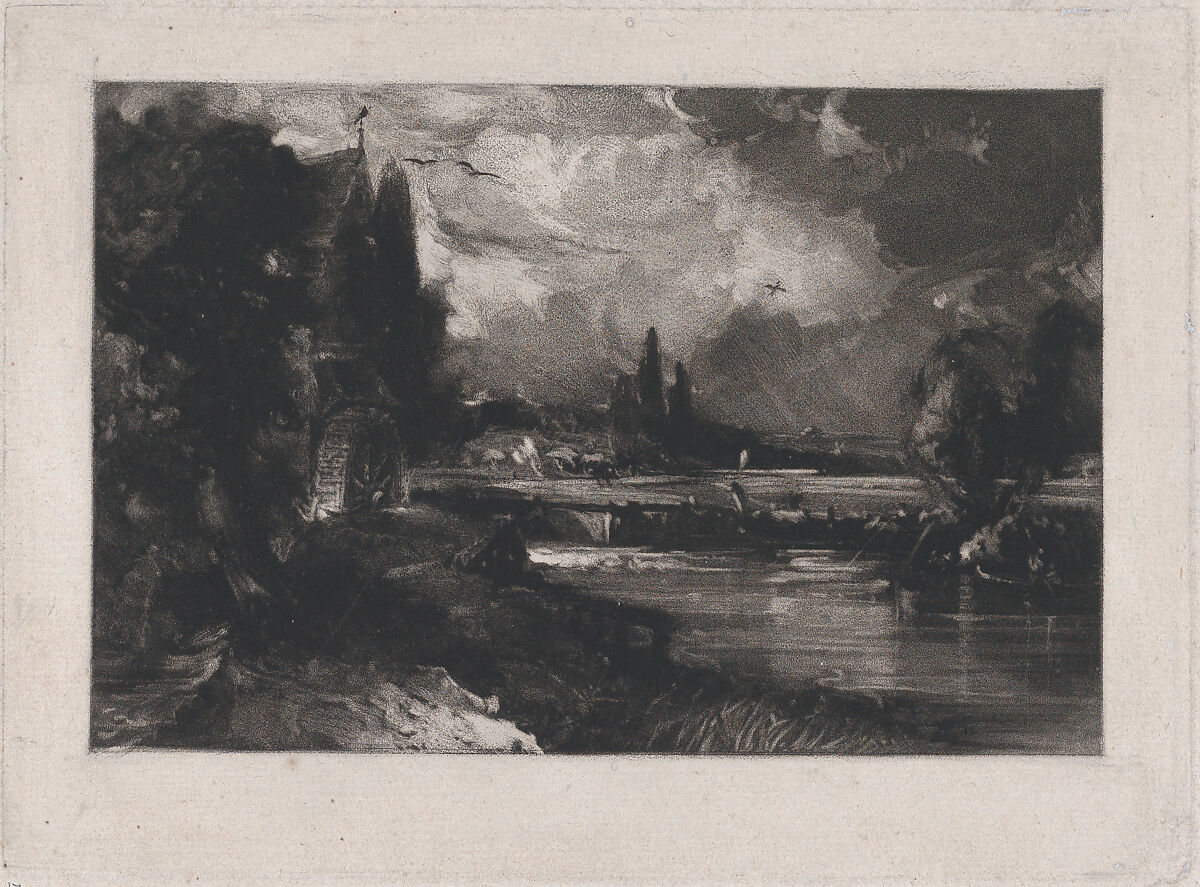 A Mill, David Lucas (British, Geddington Chase, Northamptonshire 1802–1881 London), Mezzotint; proof before published state 