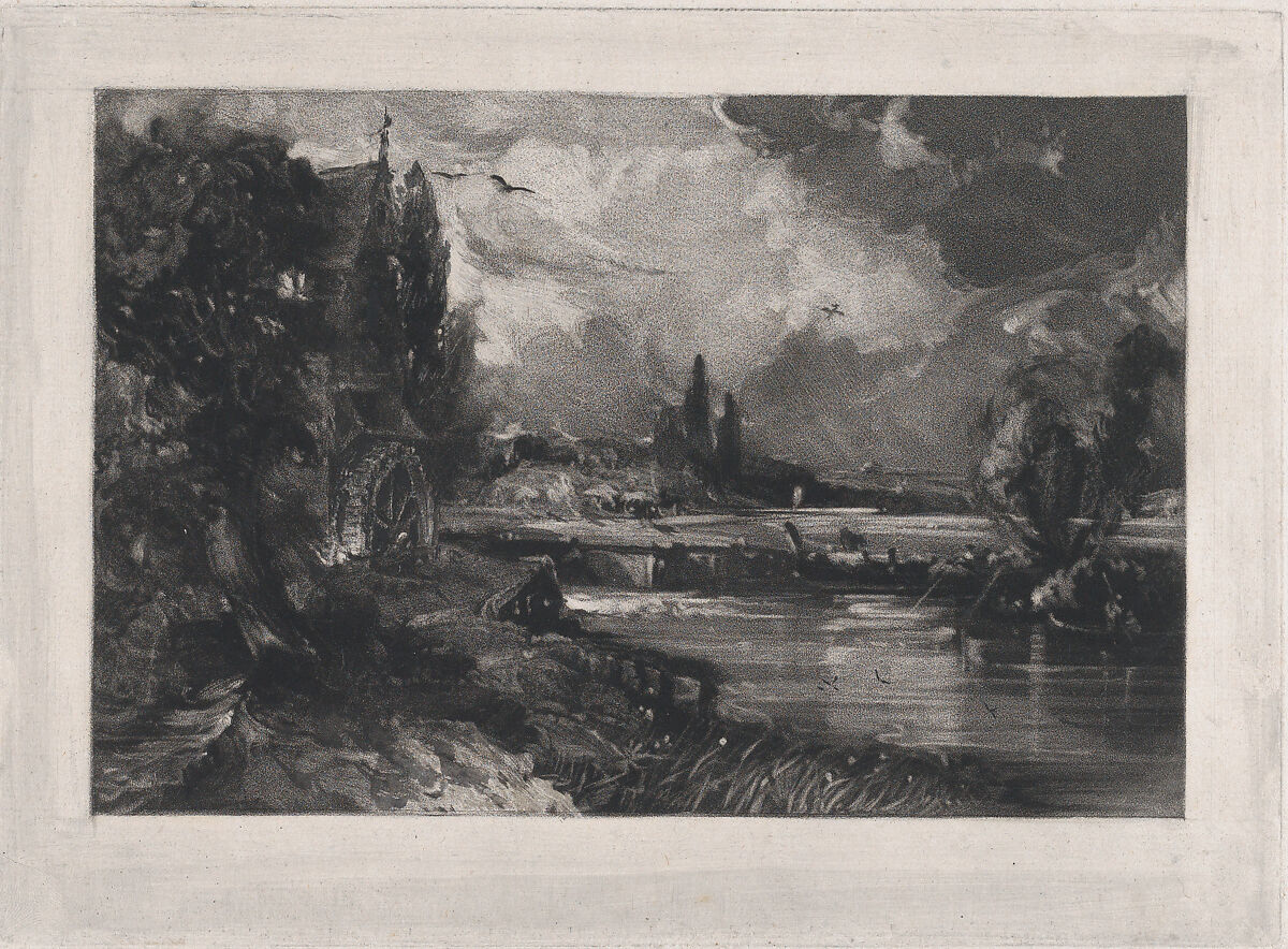 A Mill, David Lucas (British, Geddington Chase, Northamptonshire 1802–1881 London), Mezzotint; proof before published state 