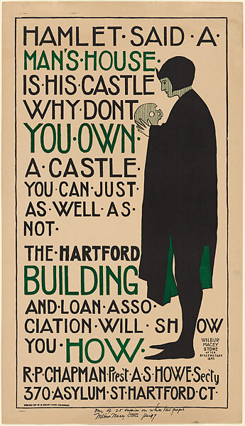 Hartford Building and Loan Association: Hamlet, Wilbur Macey Stone (American, 1862–1941), Lithograph 