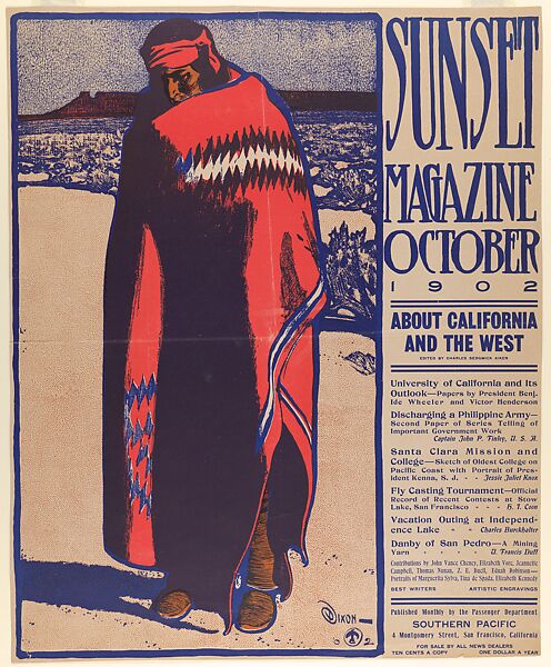 Sunset Magazine, October, Lafayette Maynard Dixon (American, 1875–1946), Lithograph 