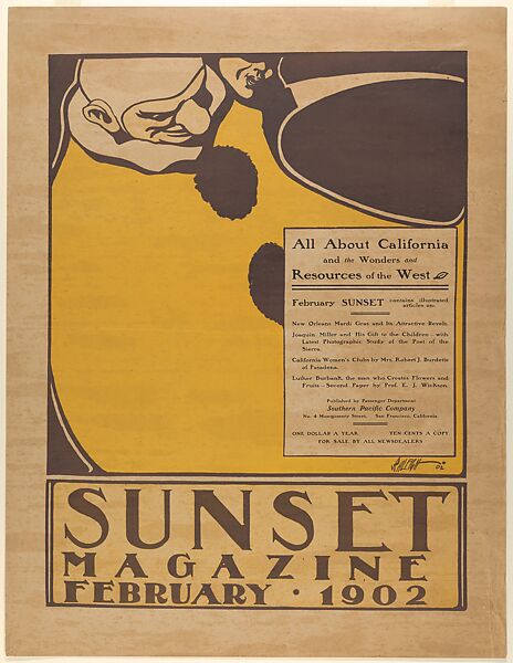 Sunset Magazine, February, Henry Patrick Raleigh (American, Portland, Oregon 1880–1944 New York), Lithograph 