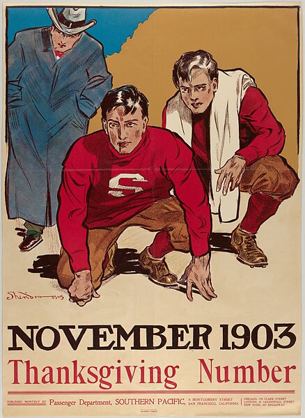 Sunset Magazine, Thanksgiving Number, November, John E. Sheridan (American, 1880–1948), Lithograph 