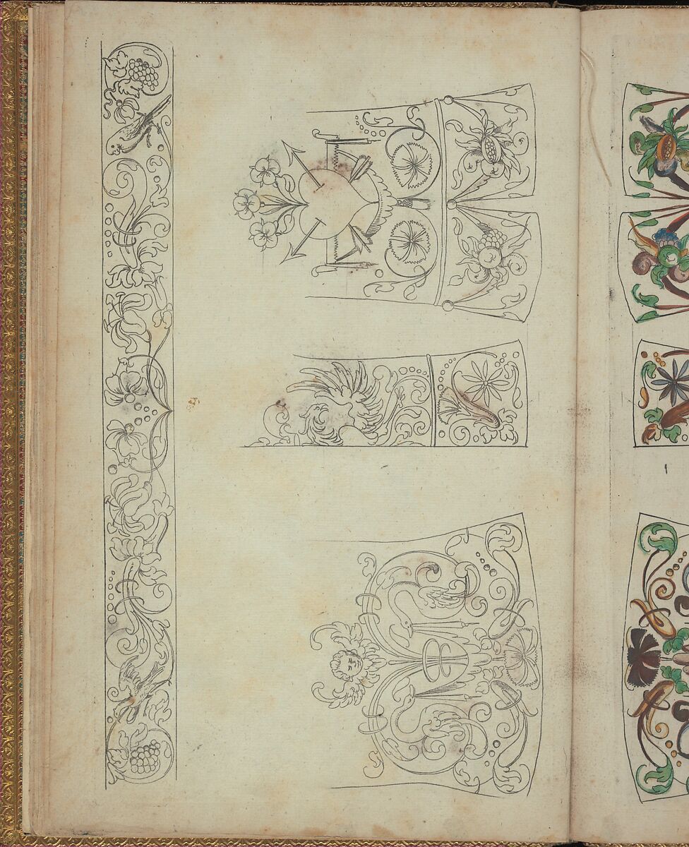 New Modelbüch (Page 12v), Andreas Bretschneider (German, Dresden ca. 1578–ca. 1640 Leipzig), Etching (counterproof) 