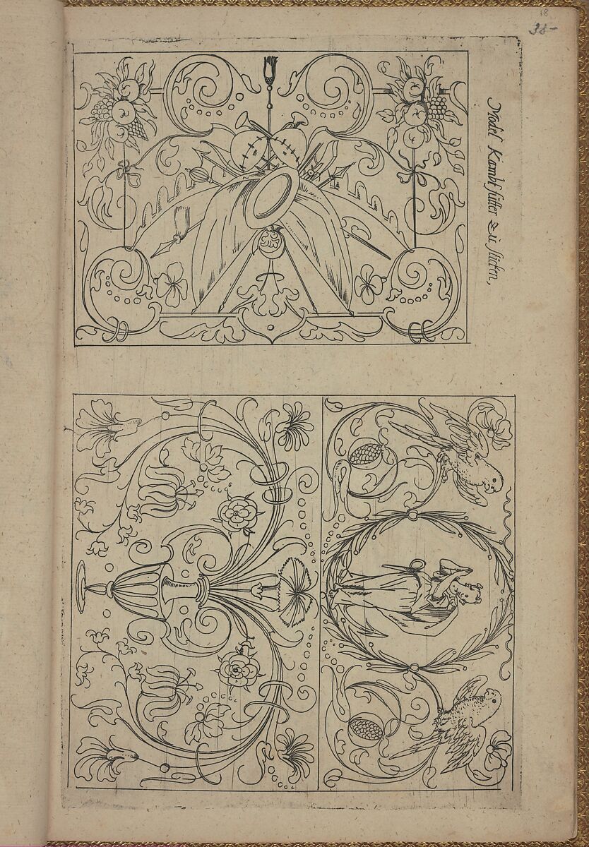 New Modelbüch (Page 18r), Andreas Bretschneider (German, Dresden ca. 1578–ca. 1640 Leipzig), Etching 