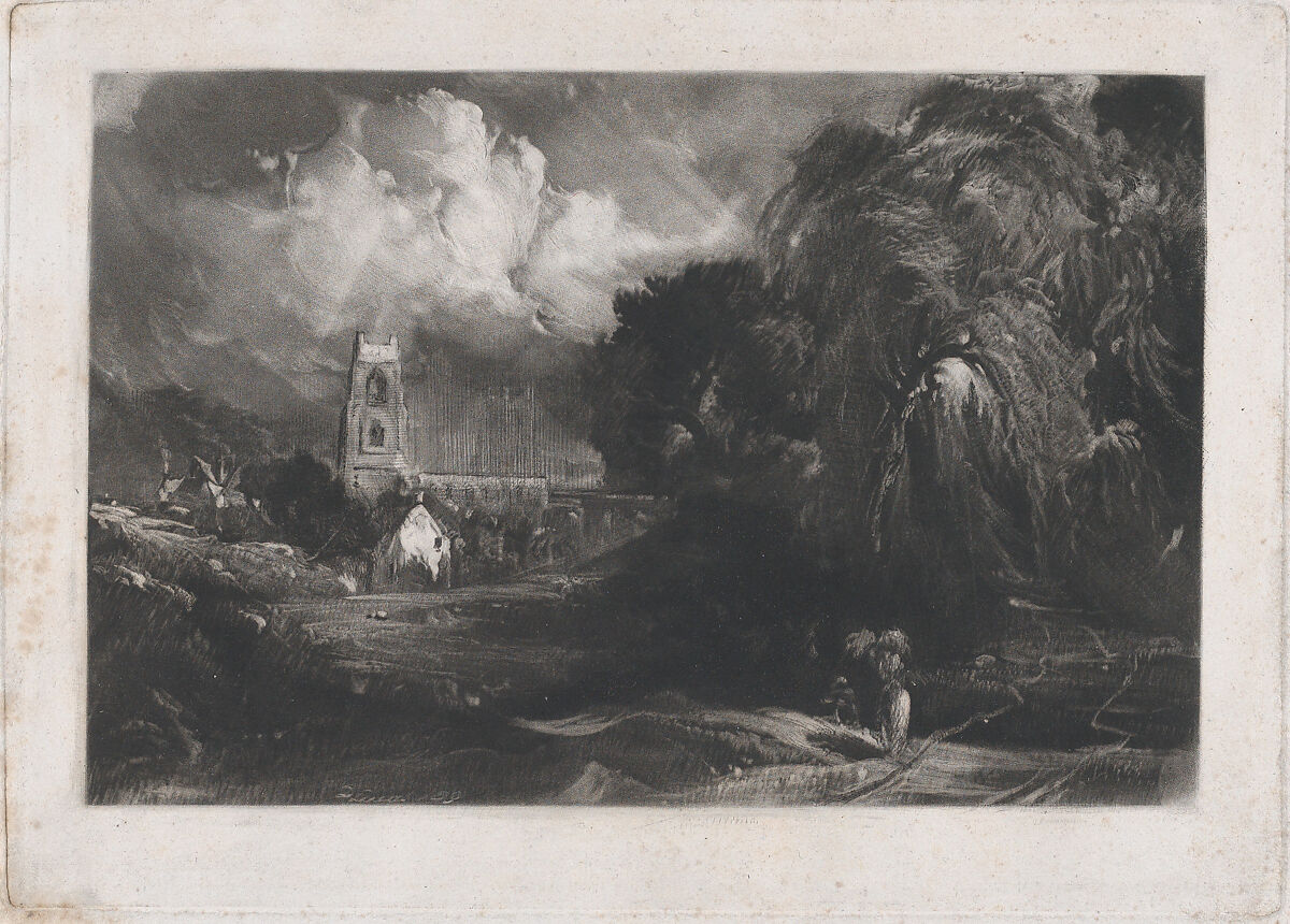 Stoke-by-Neyland, David Lucas (British, Geddington Chase, Northamptonshire 1802–1881 London), Mezzotint; proof before published state 