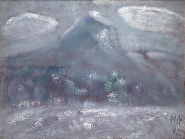 Mount Katahdin, Snow Storm, Marsden Hartley (American, Lewiston, Maine 1877–1943 Ellsworth, Maine), Oil on hardboard (masonite) 