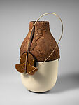 Botanica Big Vase Leaves, Studio Formafantasma, Ceramic, shellac with cereal fibers, shellac with wood powder, willow branch, bois durci, ribbon, glass, string, paper