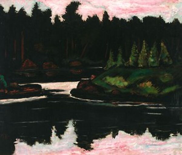 Robin Hood Cove, Georgetown, Maine, Marsden Hartley (American, Lewiston, Maine 1877–1943 Ellsworth, Maine), Oil on commercially prepared paperboard (academy board) 
