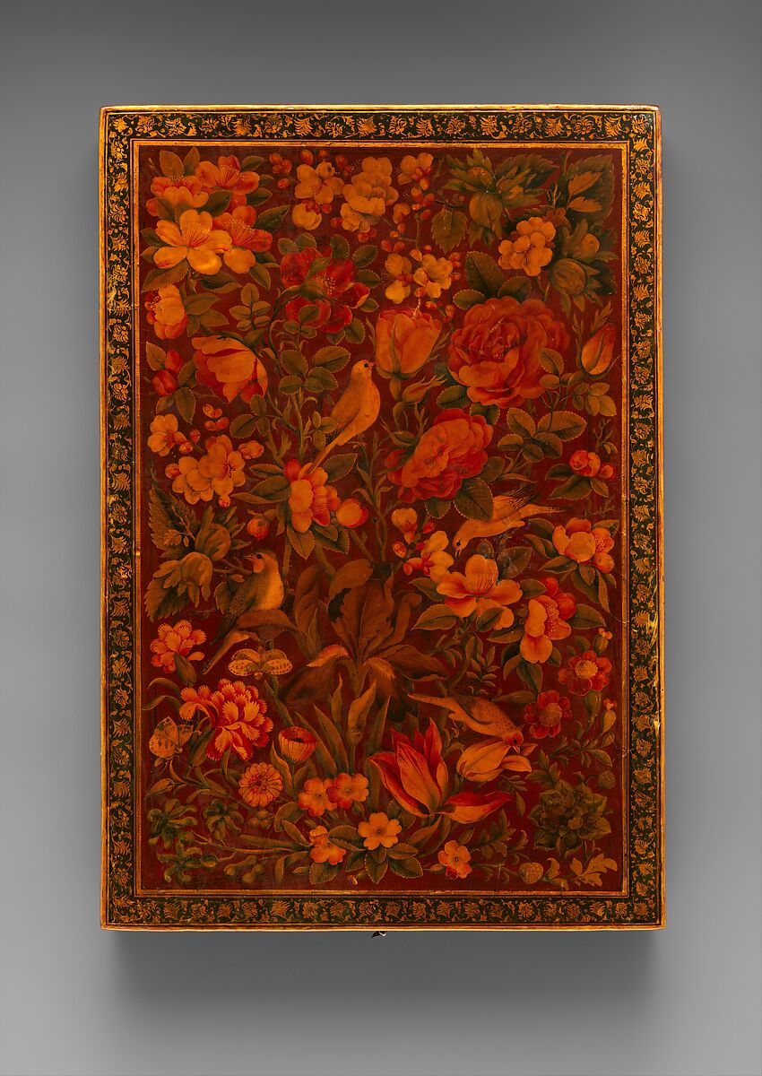 Instrument Case, Muhammad Baqir (Iranian), Papier-maché and pasteboard; painted and lacquered