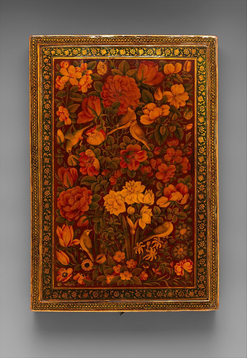 Instrument Case, Muhammad Baqir (Iranian), Papier-maché and pasteboard; painted and lacquered