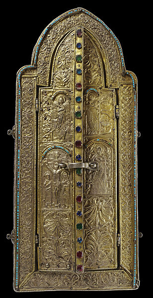 Reliquary of the Holy Lance, Silver and silver-gilt on a wooden frame, gems, Armenian 