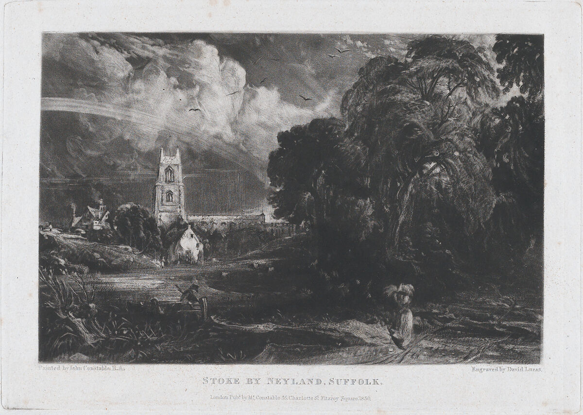 Stoke-by-Neyland, David Lucas (British, Geddington Chase, Northamptonshire 1802–1881 London), Mezzotint; second state of four 
