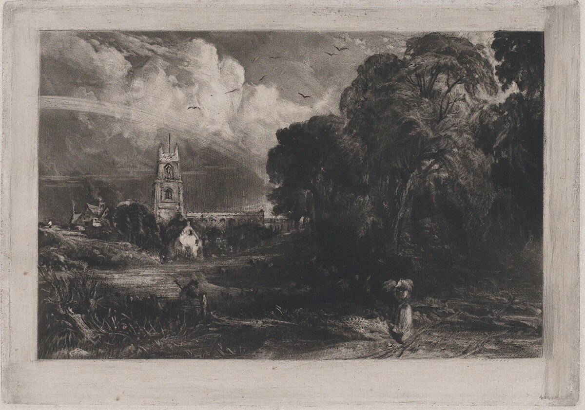 Stoke-by-Neyland, David Lucas (British, Geddington Chase, Northamptonshire 1802–1881 London), Mezzotint; proof before published state 