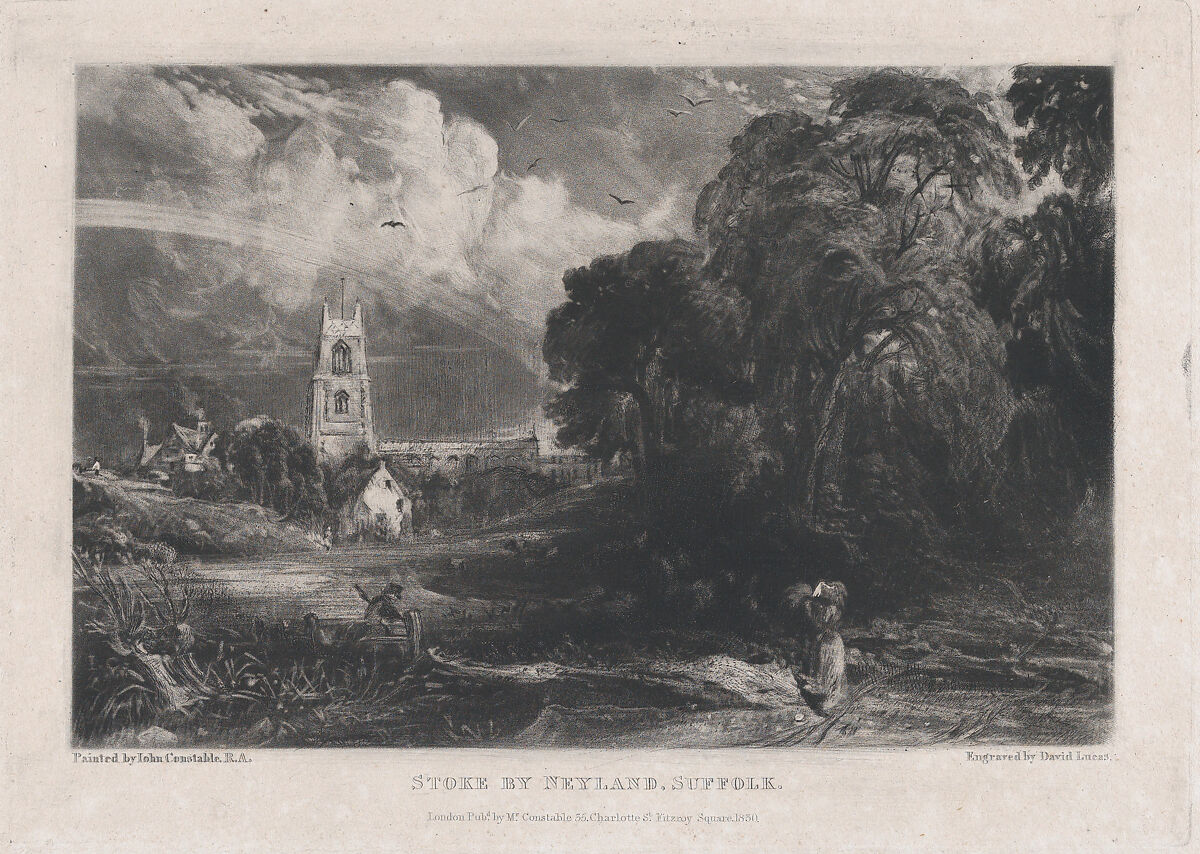 Stoke-by-Neyland, David Lucas (British, Geddington Chase, Northamptonshire 1802–1881 London), Mezzotint; first state of four 