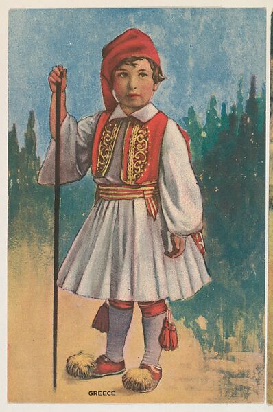 Greece, insert card from the Children, Holidays, Etc. series (D23), issued by the Weber Baking Company, Issued by Weber Baking Company, Commercial color lithograph 