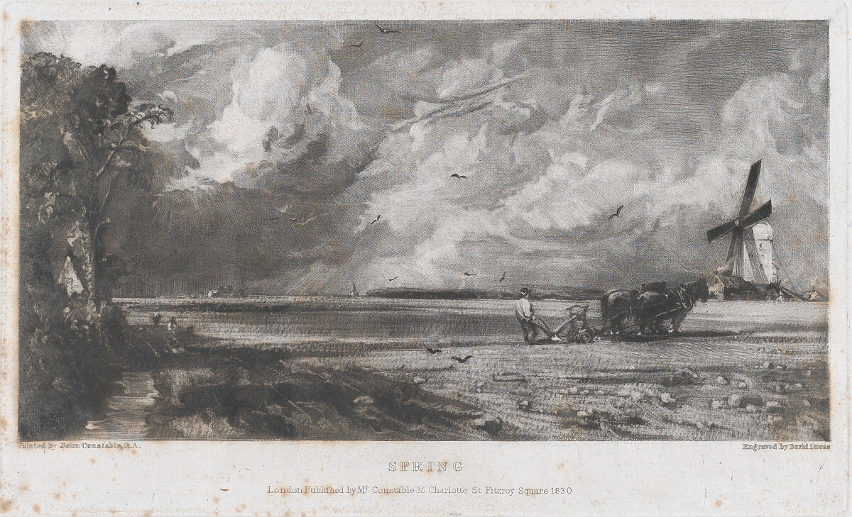 Spring, David Lucas (British, Geddington Chase, Northamptonshire 1802–1881 London), Mezzotint; first state of five 