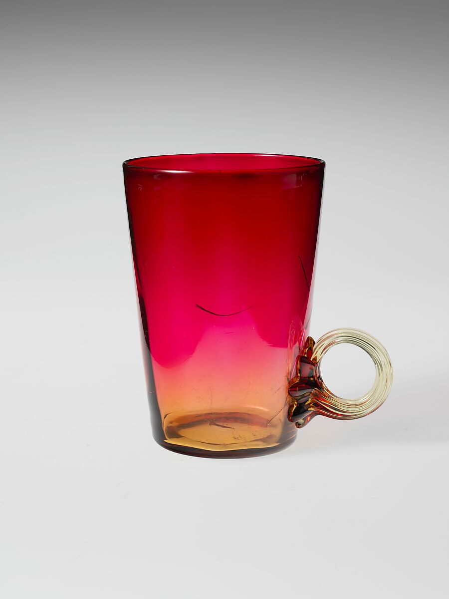 Punch Glass, Probably New England Glass Company (American, East Cambridge, Massachusetts, 1818–1888), Blown glass, American 