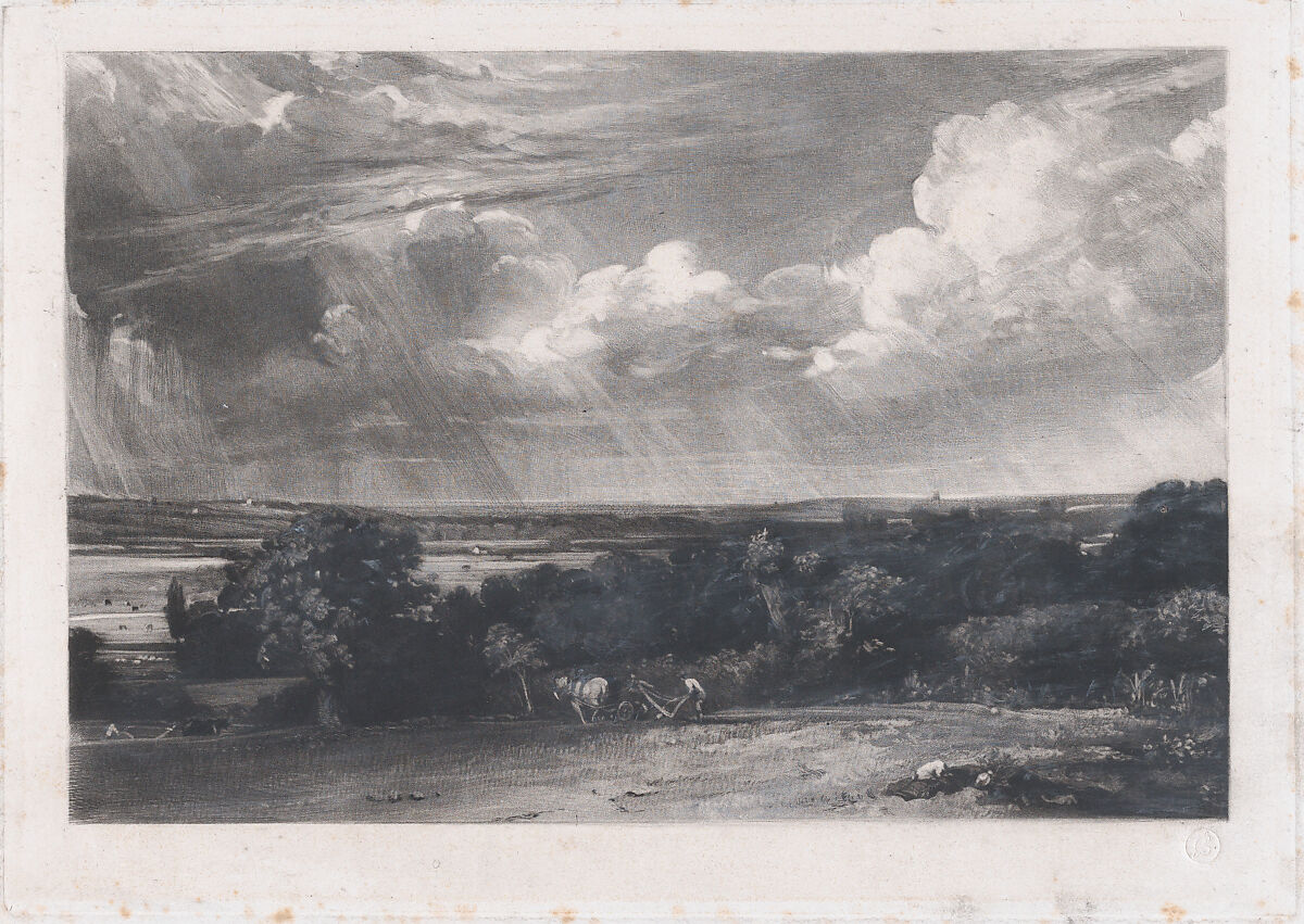 A Summerland, David Lucas (British, Geddington Chase, Northamptonshire 1802–1881 London), Mezzotint with drypoint, touched with white chalk; proof before published state 