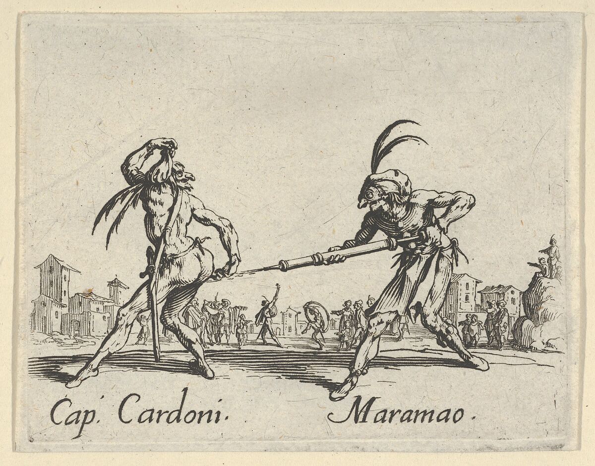 Cap. Cardoni - Maramao, from "Balli di Sfessania" (Dance of Sfessania), Jacques Callot (French, Nancy 1592–1635 Nancy), Etching 