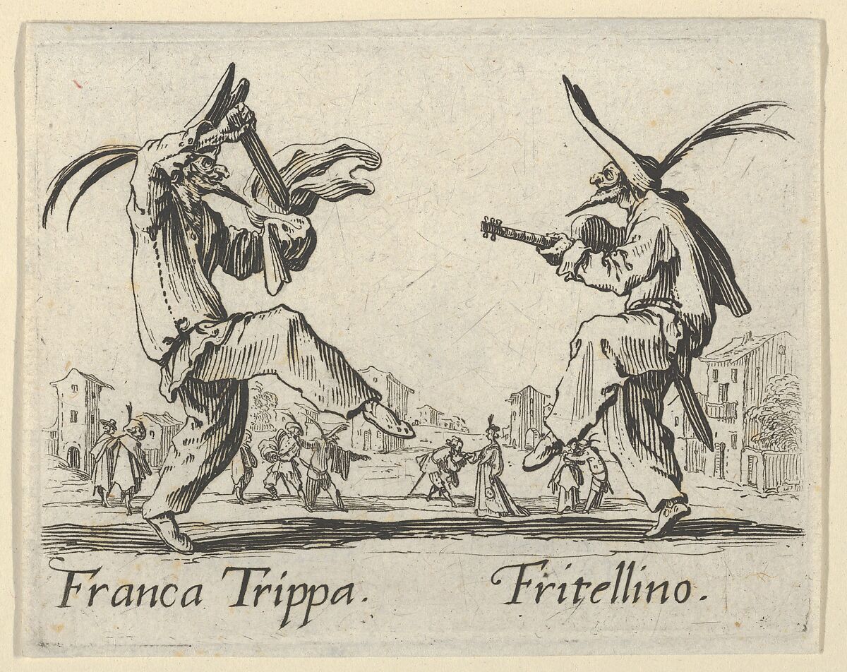 Franca Trippa - Fritellino, from "Balli di Sfessania" (Dance of Sfessania), Jacques Callot (French, Nancy 1592–1635 Nancy), Etching 