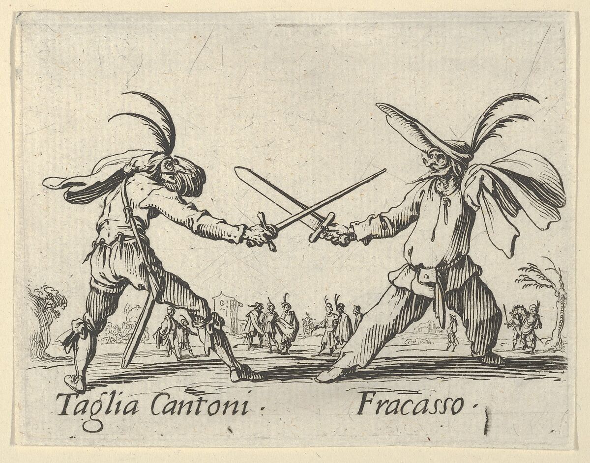 Taglia Cantoni - Fracasso, from "Balli di Sfessania" (Dance of Sfessania), Jacques Callot (French, Nancy 1592–1635 Nancy), Etching 
