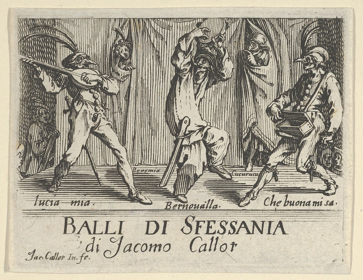 Frontispiece, from "Balli di Sfessania", Jacques Callot (French, Nancy 1592–1635 Nancy), Etching 