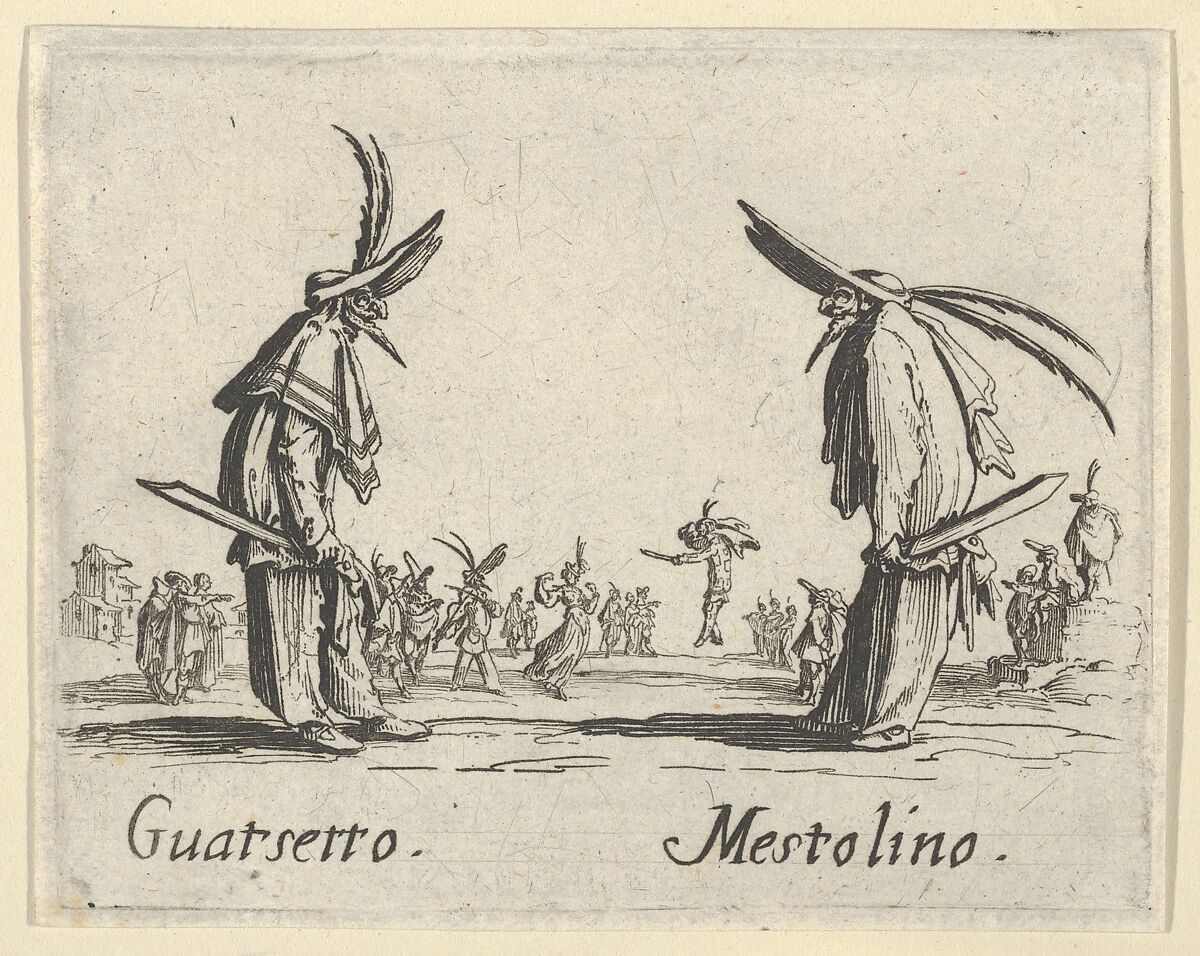 Guarserro - Mestolino, from "Balli di Sfessania" (Dance of Sfessania), Jacques Callot (French, Nancy 1592–1635 Nancy), Etching 
