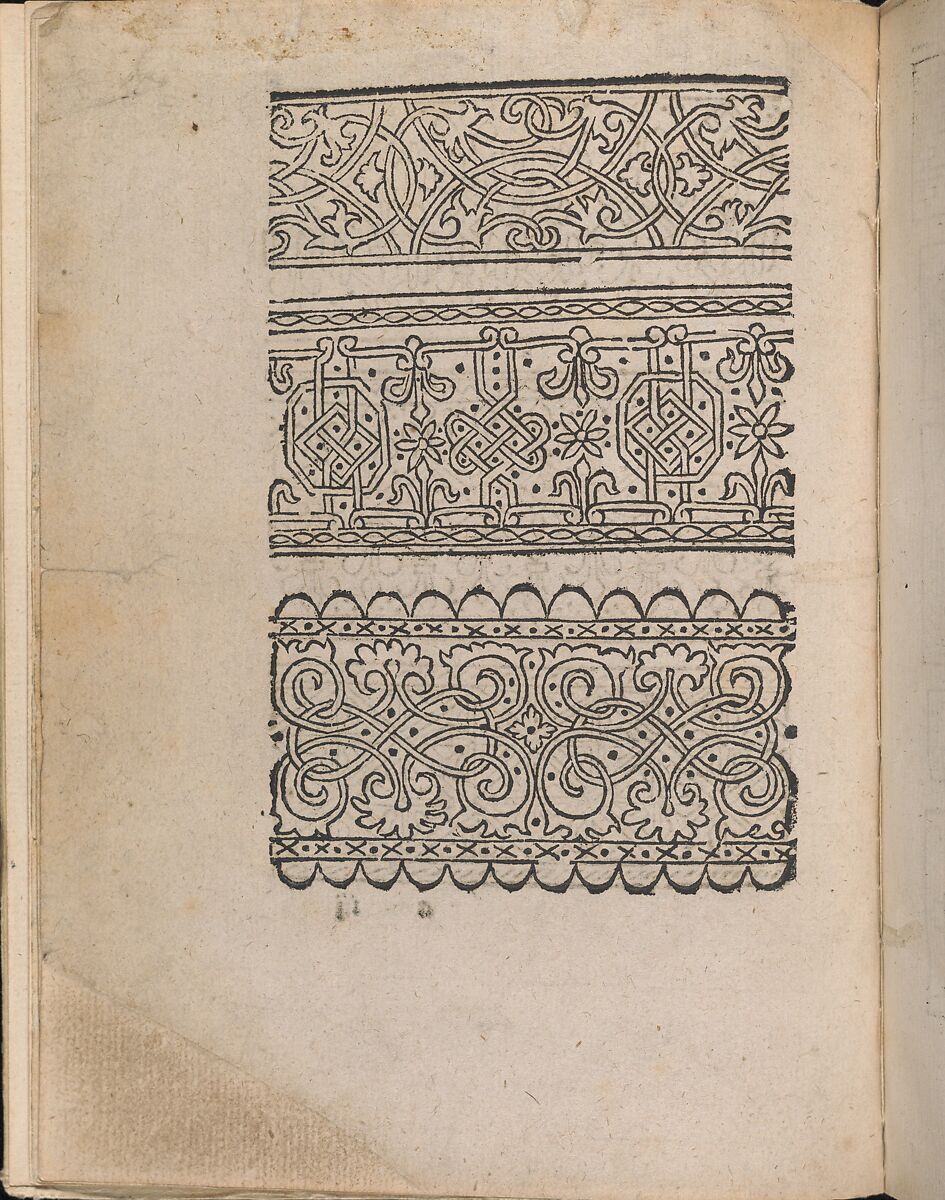 Modelbuch aller Art Nehens vn Stickens (Page 3v), Christian Egenolff (German, Hadamar 1502–1555 Frankfurt), Woodcut 