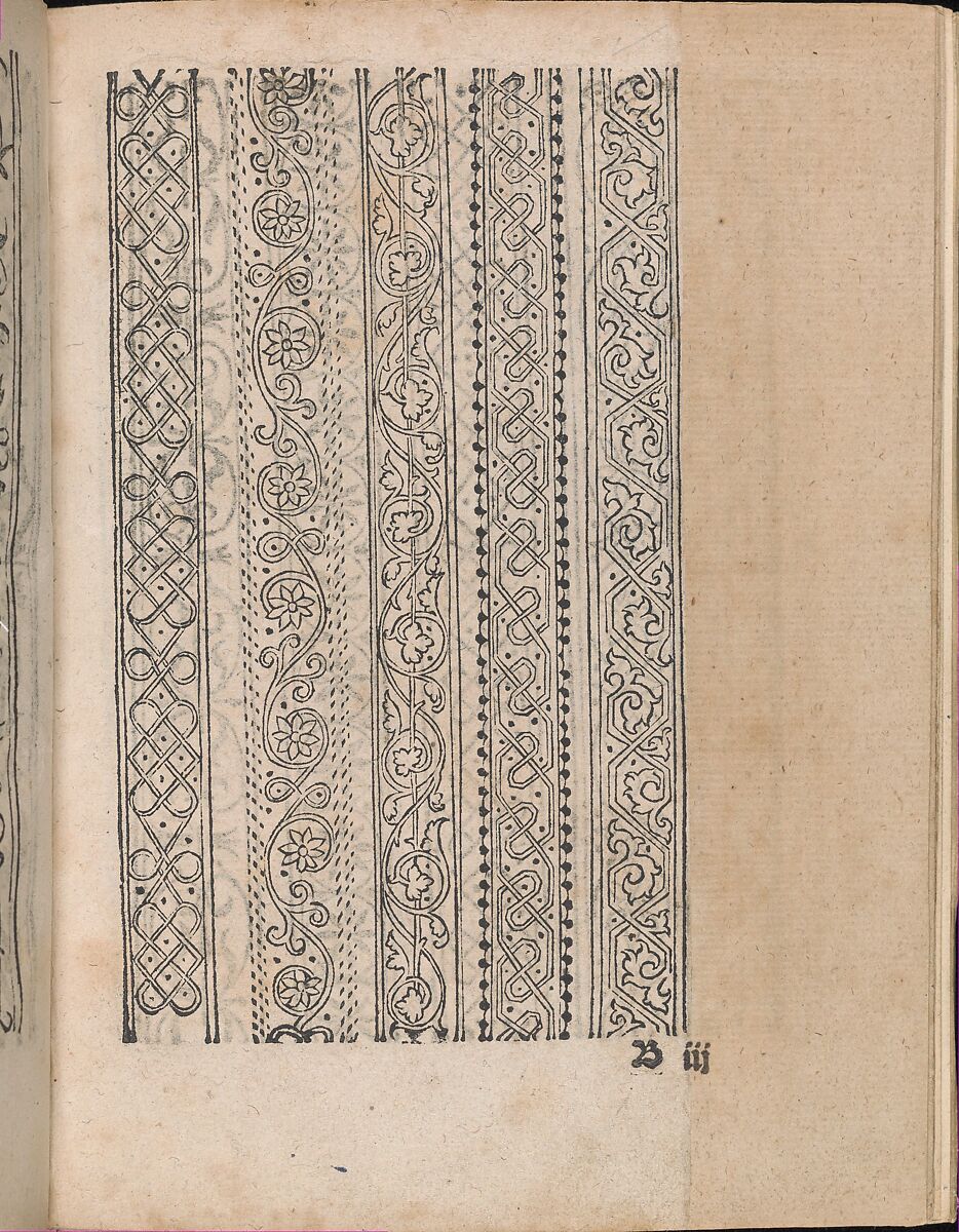 Modelbuch aller Art Nehens vn Stickens (Page 7r), Christian Egenolff (German, Hadamar 1502–1555 Frankfurt), Woodcut 
