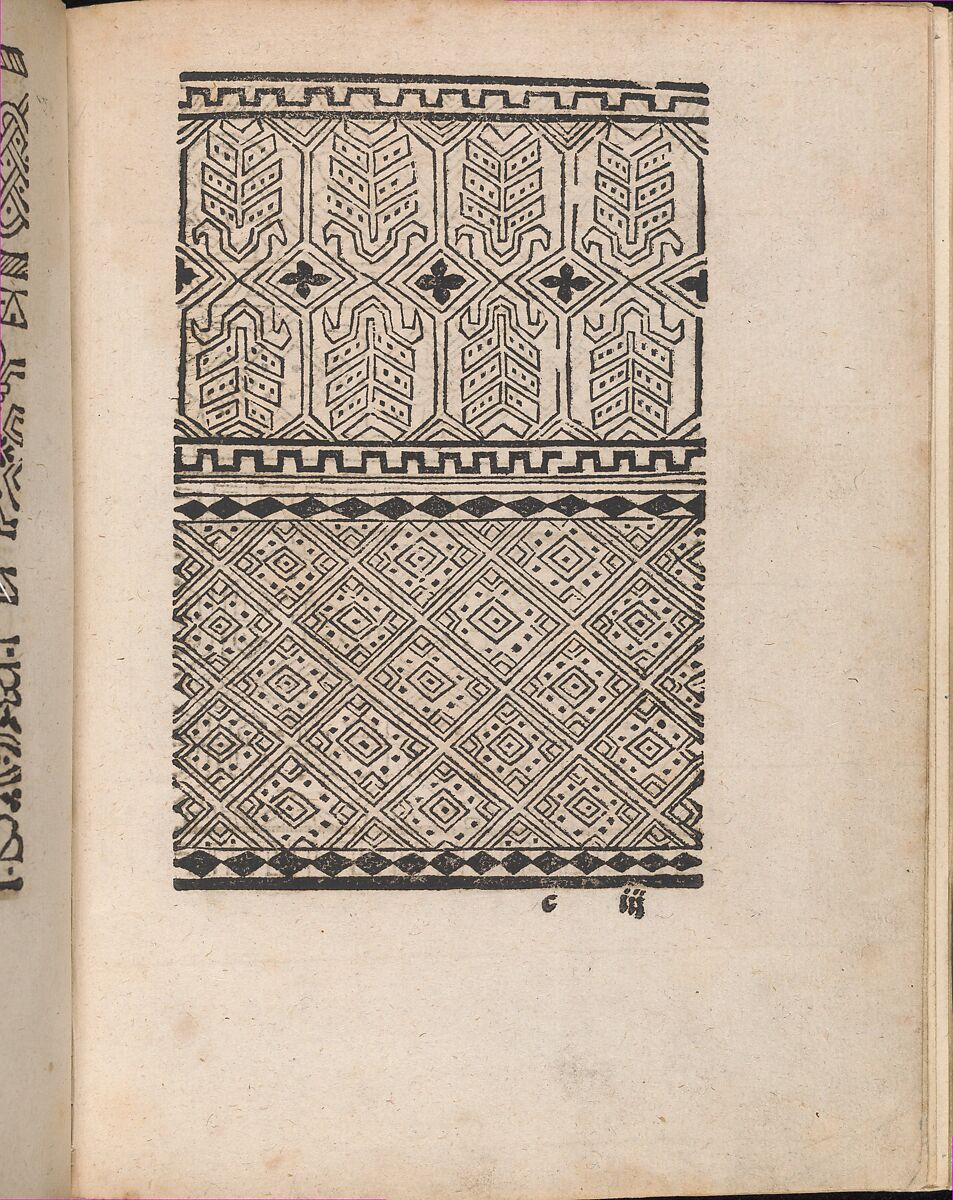 Modelbuch aller Art Nehens vn Stickens (Page 11r), Christian Egenolff (German, Hadamar 1502–1555 Frankfurt), Woodcut 
