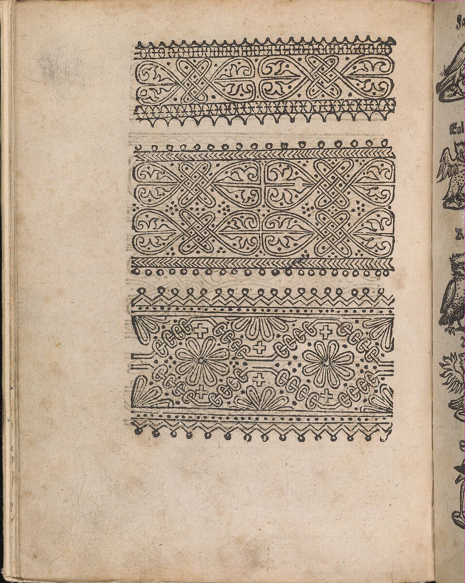 Modelbuch aller Art Nehens vn Stickens (Page 12v), Christian Egenolff (German, Hadamar 1502–1555 Frankfurt), Woodcut 