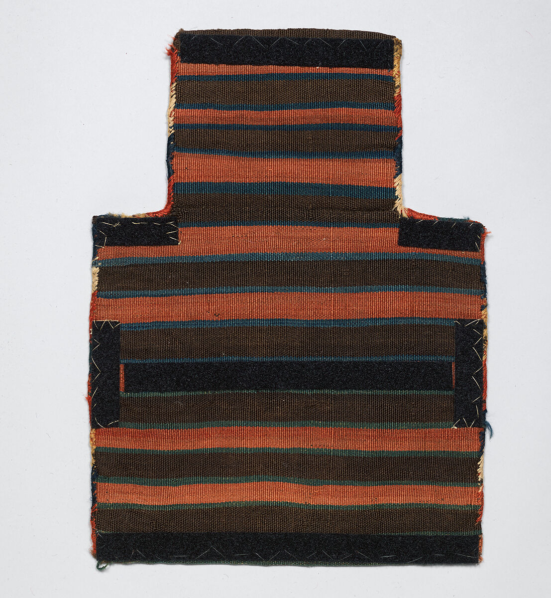 Salt Bag, Wool (warp, ground weft, and supplementary weft); balanced plain weave with pattern in supplementary brocaded weft (front); weft-faced plain weave (back)