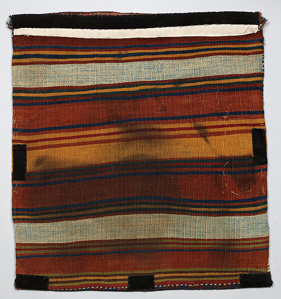 Half of Double Saddle Bag (Khorjin), Wool and cotton; sumak brocaded (front), tapestry weave (back)