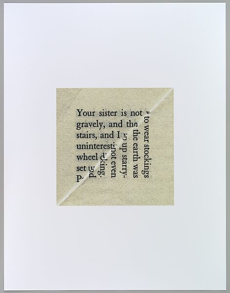 Not to Wear Stockings, Erica Baum (American, born New York, 1961), Inkjet print 