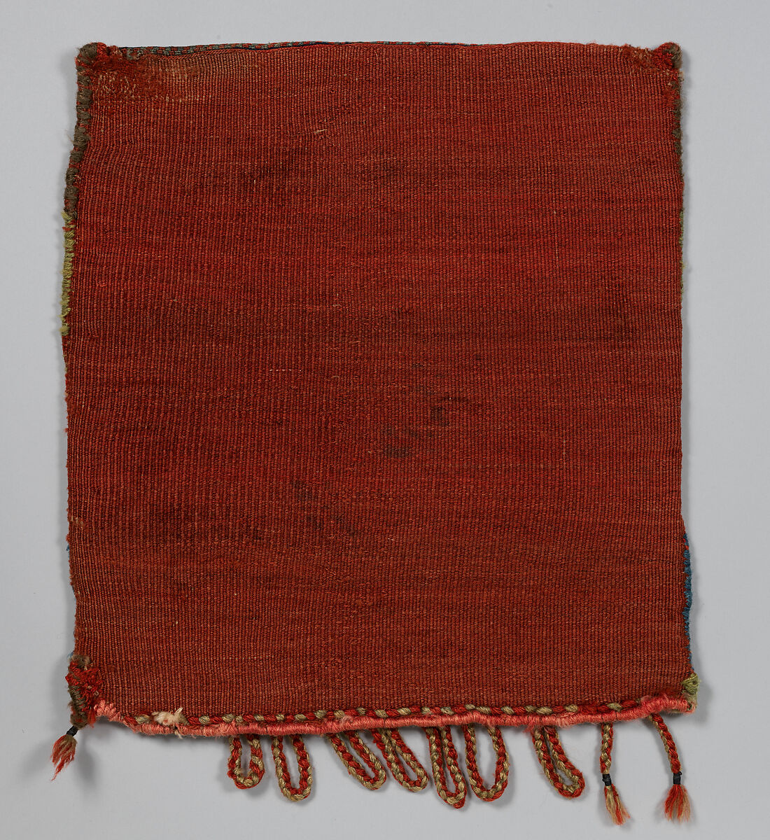 Face from Half of Double Saddle Bag (Khorjin), Wool; sumak brocaded, tapestry weave