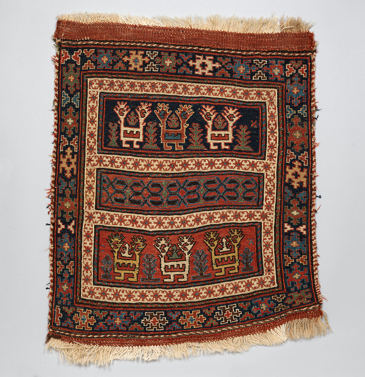 Bag Face, Wool; sumak brocaded, tapestry weave 