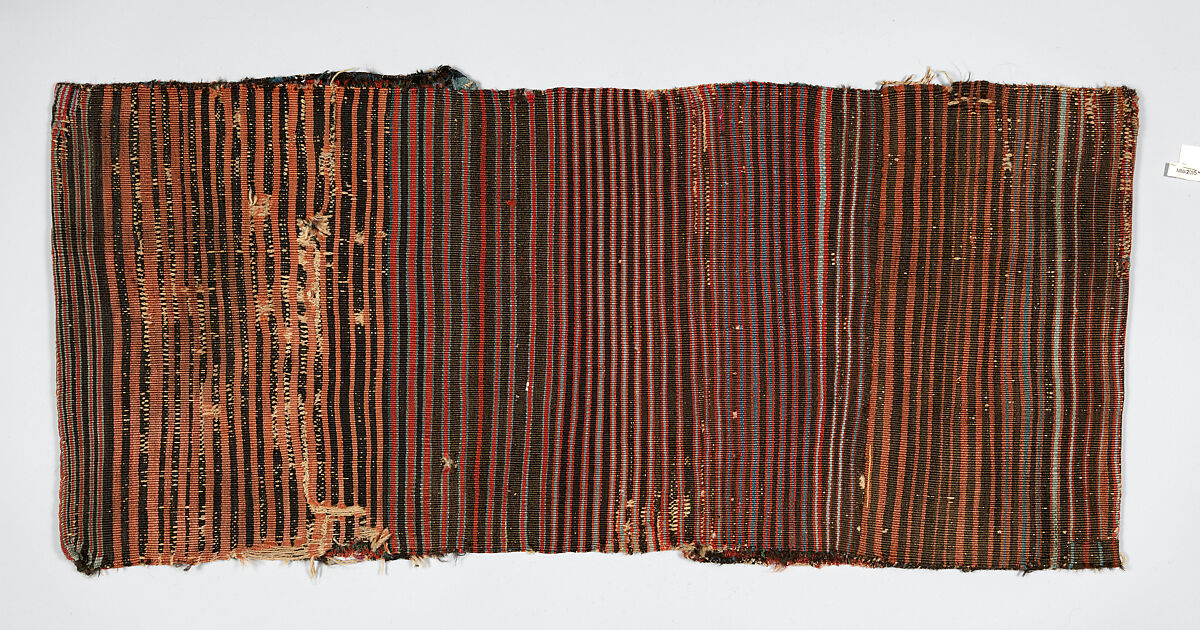 Complete Double Saddle Bag (Khorjin), Wool; sumak brocaded (fronts), tapestry weave (backs)