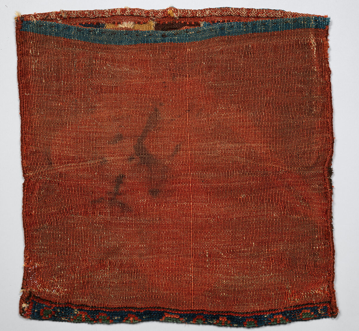 Face from Half of Double Saddle Bag (Khorjin), Wool (warp, weft, and pile); symmetrically knotted pile, tapestry weave