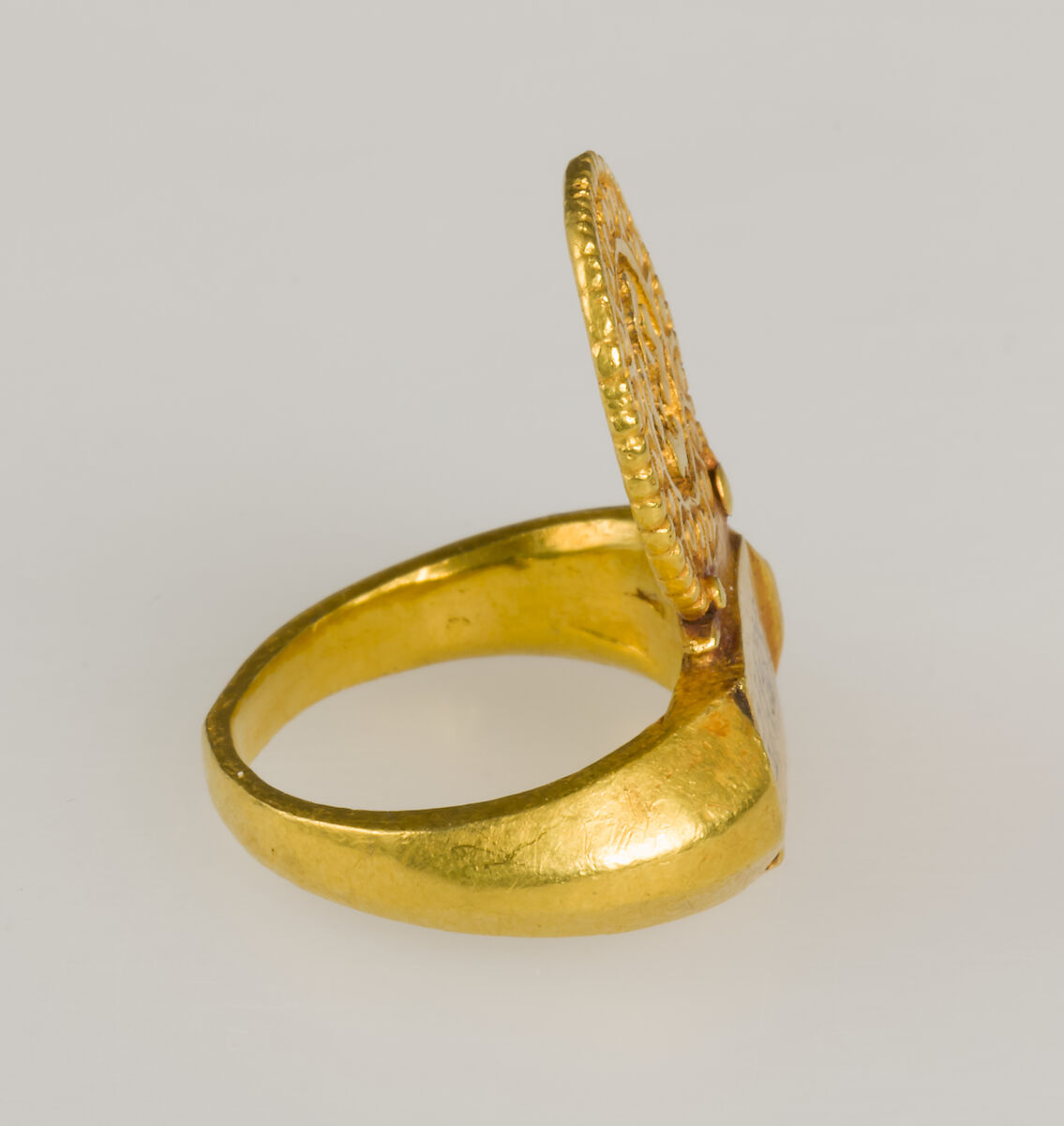 Roman Key Ring with Inscription, Gold, Byzantine