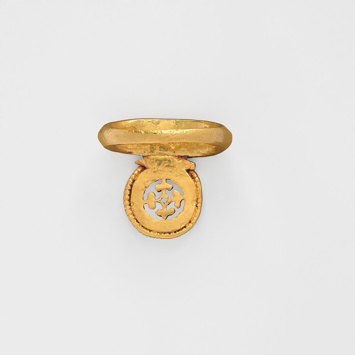 Roman Key Ring with Inscription, Gold, Byzantine