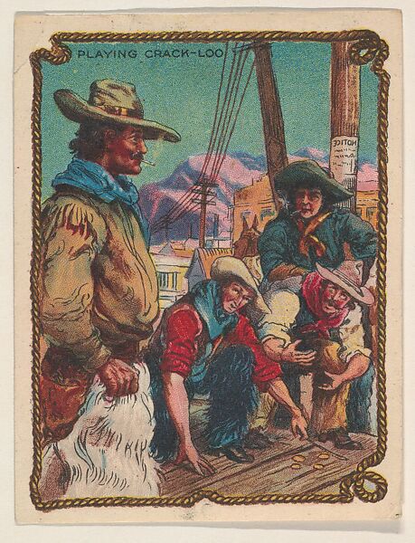 Playing Crack-Loo, insert card from The Cowboy, His Life and Fun series (D25), issued by the Weber Baking Company, Issued by Weber Baking Company, Commercial color lithograph 