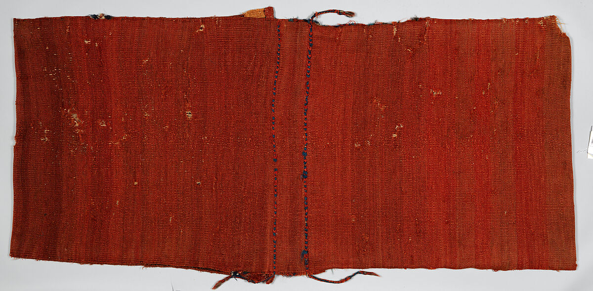 Double Saddle Bag (Khorjin), Wool (warp, weft, and sumak weft) and goat(?) hair (sumak weft); sumak extra-weft wrapping, weft-faced plain weave, and slit tapestry (kilim) closure (front); weft-faced plain weave and braided loop closures (back)