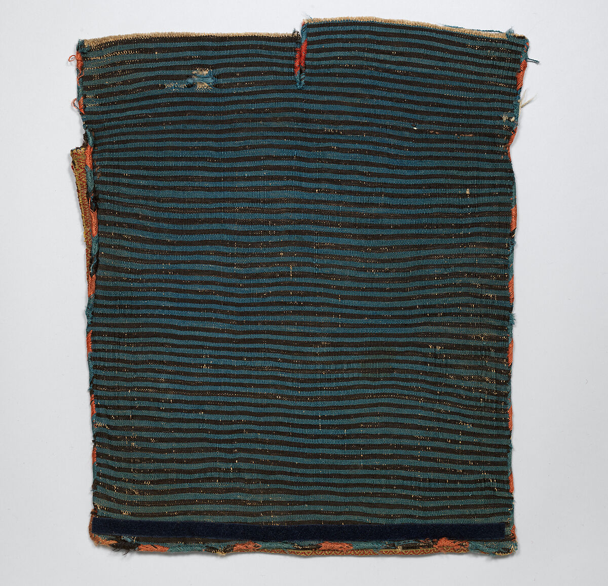 Face of Half a Double Saddle Bag (Khorjin), Wool (warp, ground weft, and sumak weft); sumak extra-weft wrapping (front); weft-faced plain weave (back)